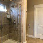 large modern walk-in glass shower