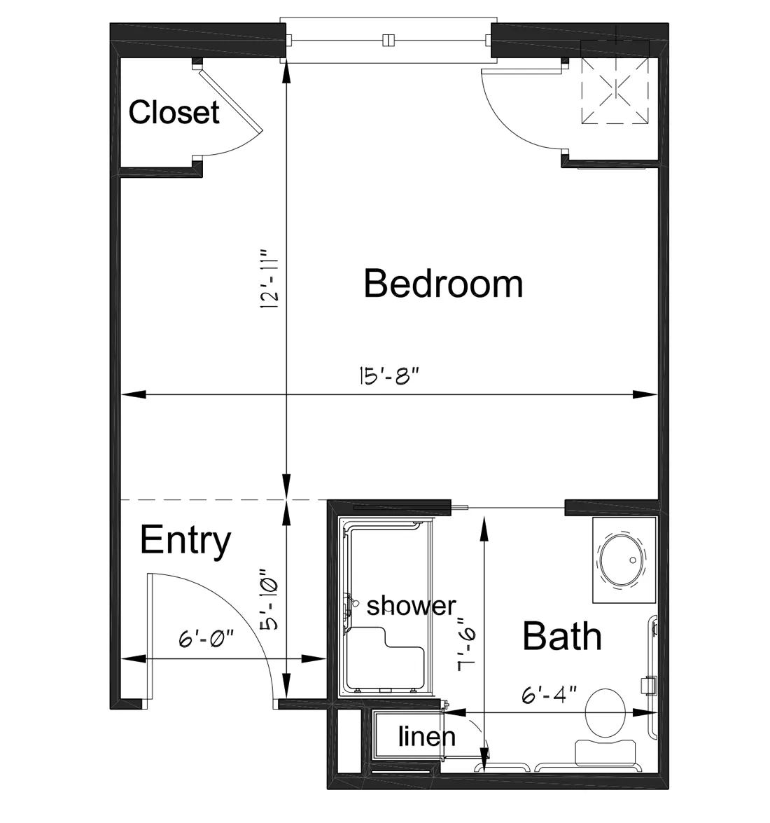 Memory support studio floorplan