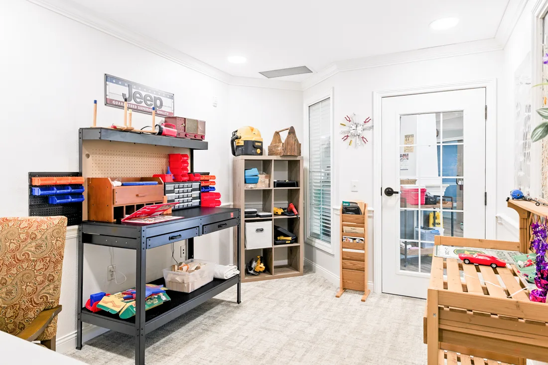 Common room with tools and supplies