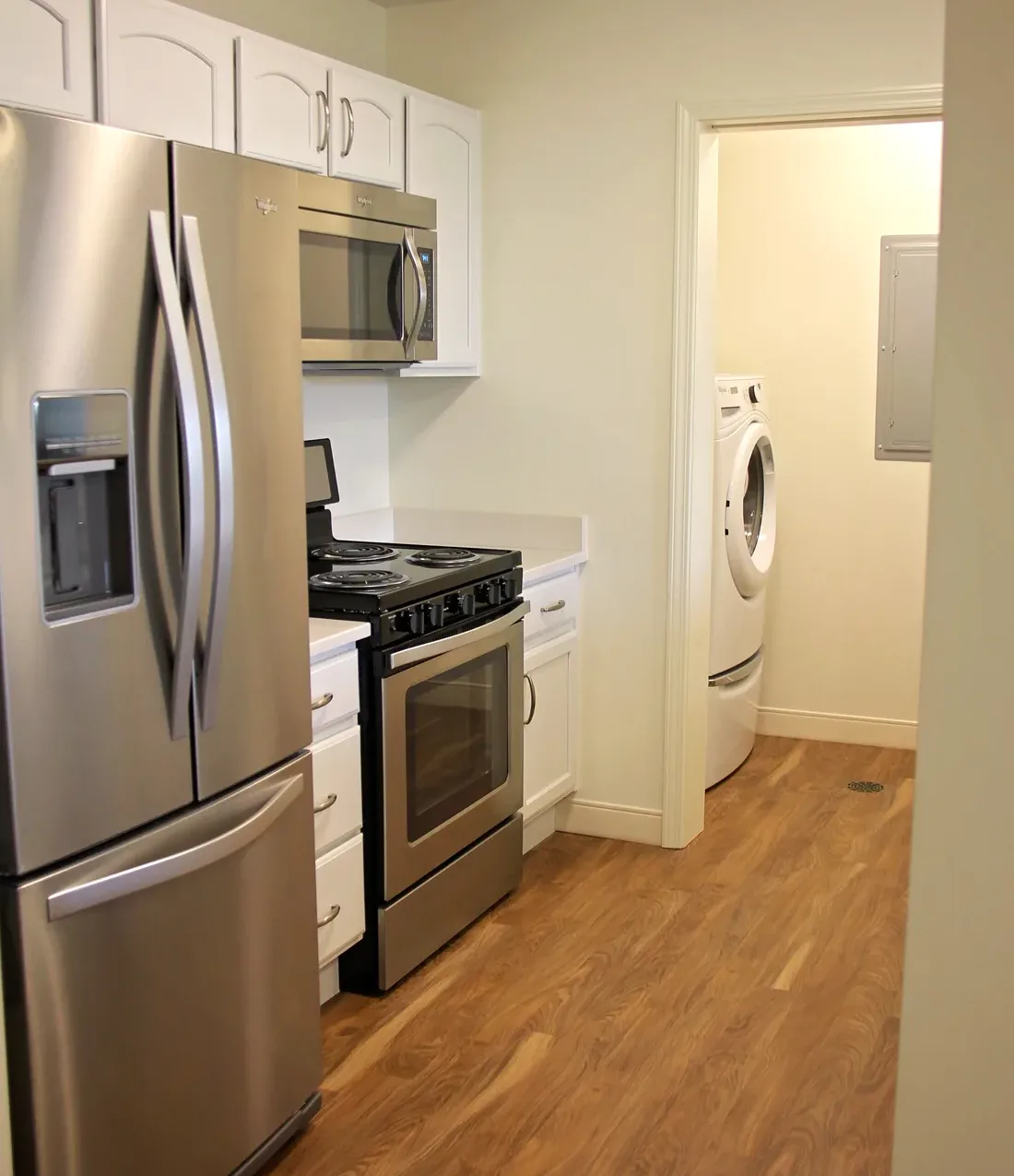 Kitchen and laundry room