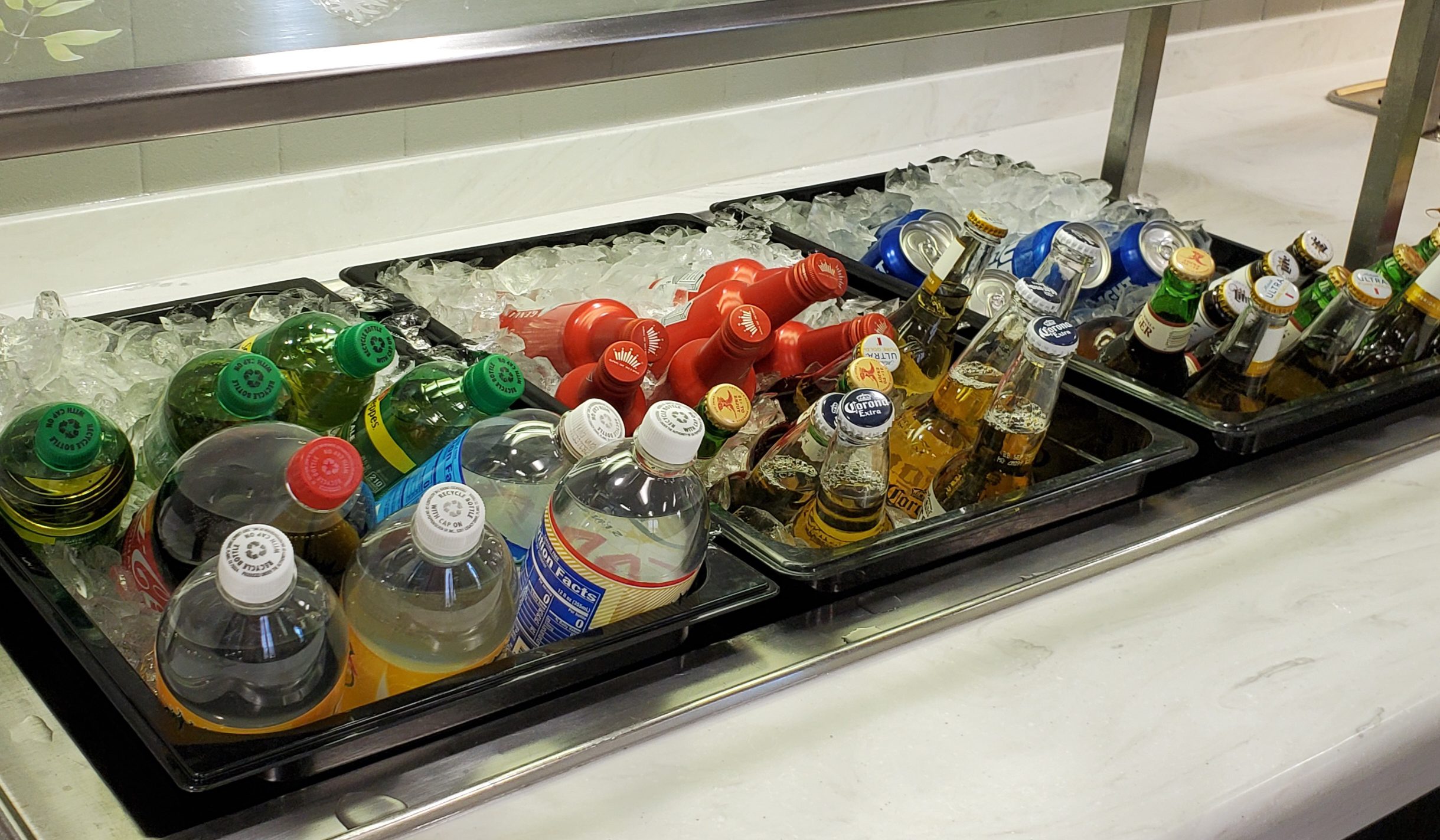 Close up view of cold drinks