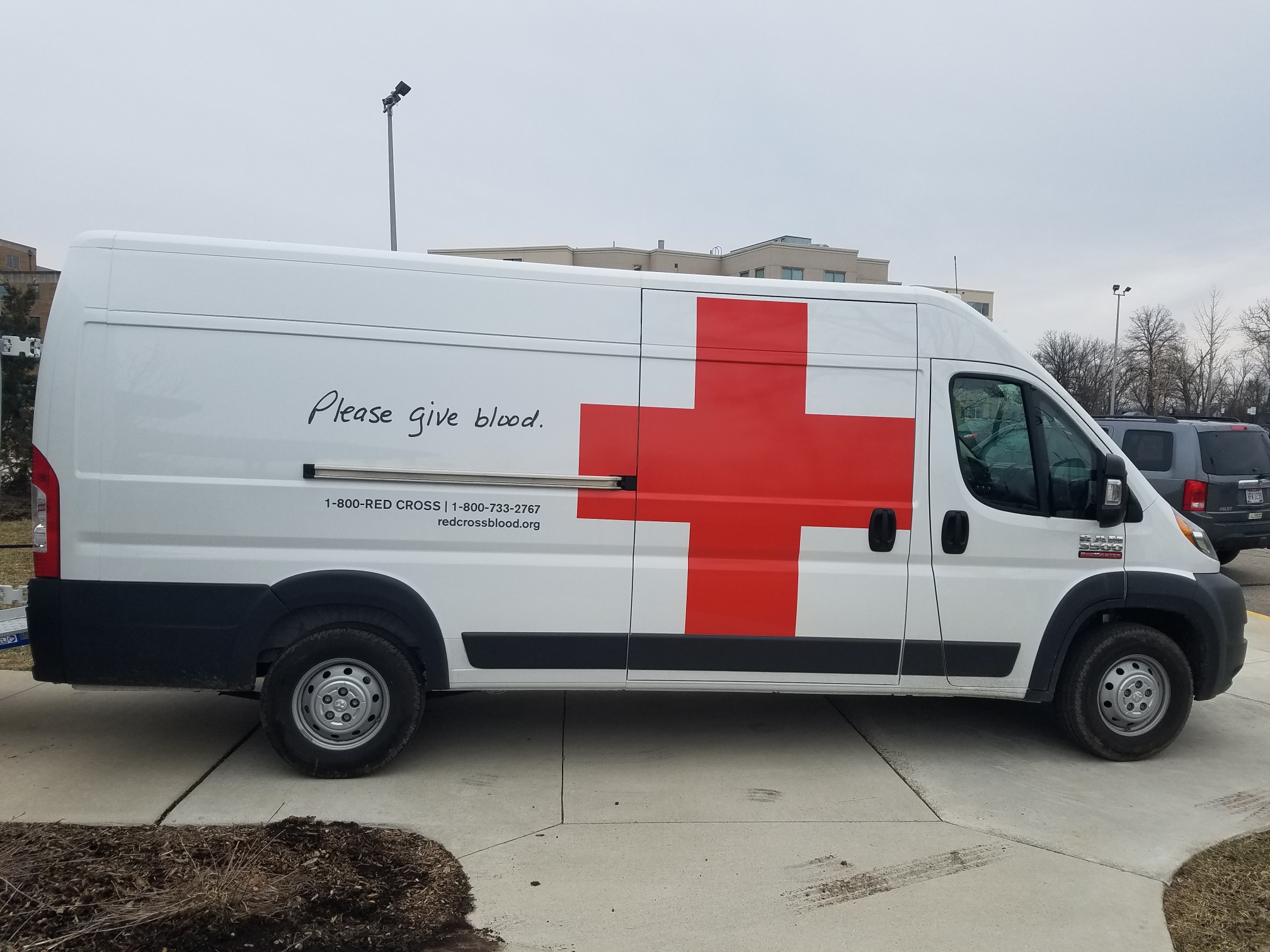 American Red Cross blood drive van