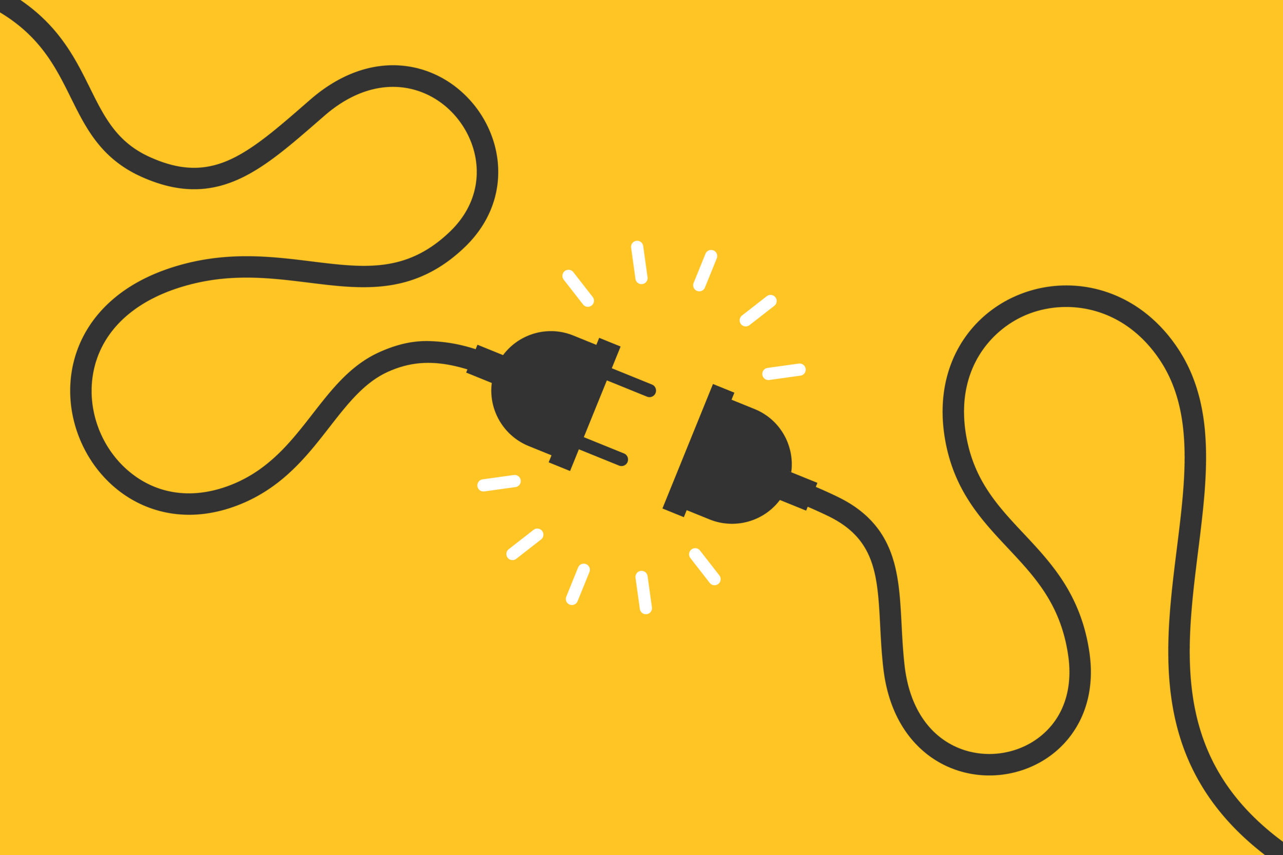 Electric socket and plug graphic icon