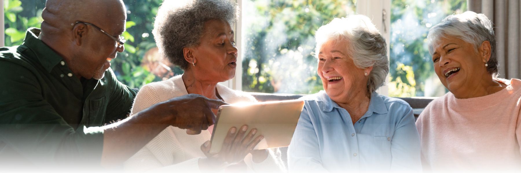 Older adults engaging in community for social wellness