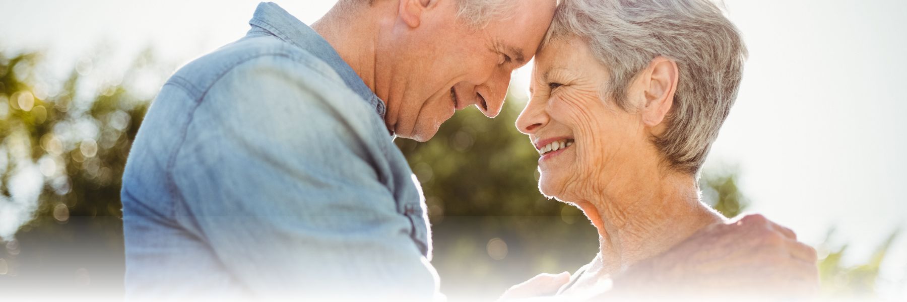 Older adult couple enjoying their move into a community