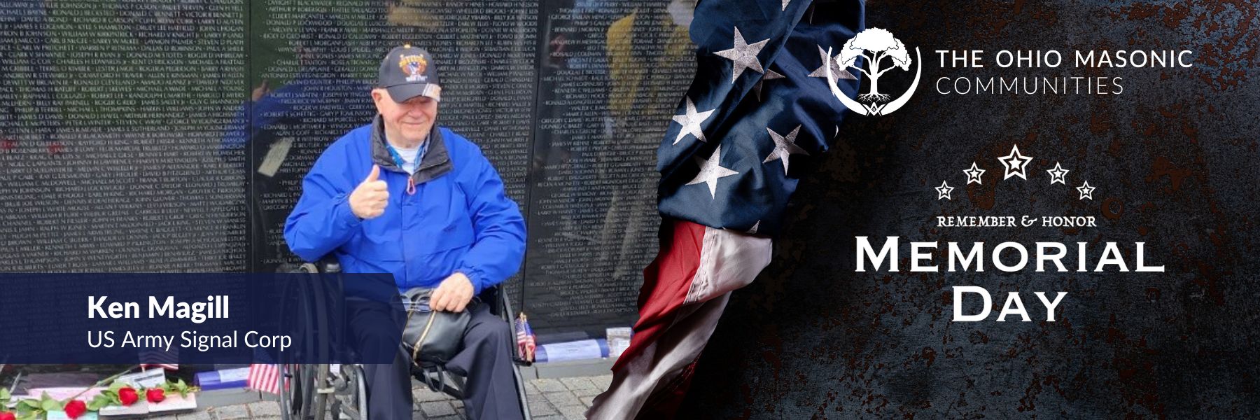 Resident Ken Magill attends Honor Flight program and memorial events
