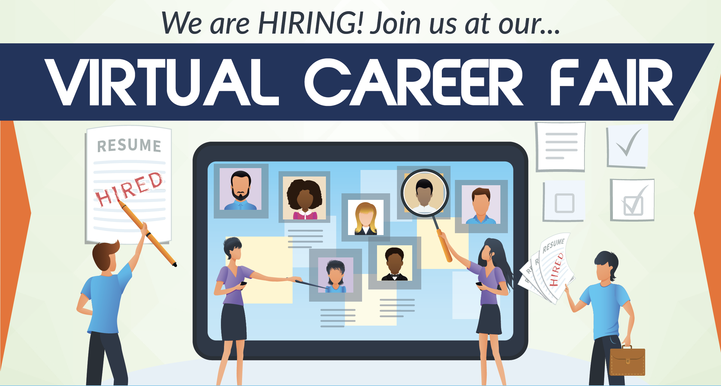 Virtual career fair graphic