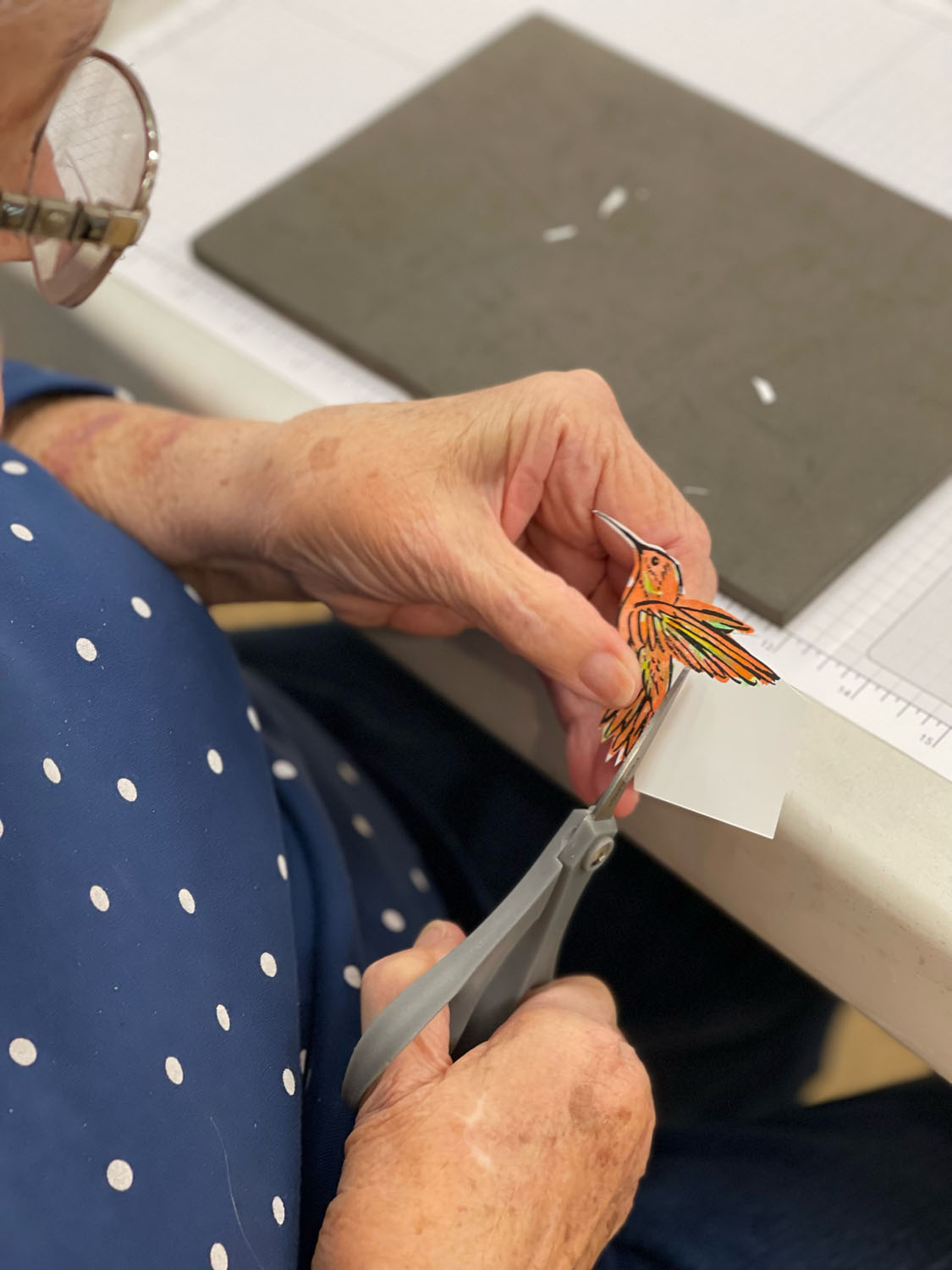 Resident makes homemade card