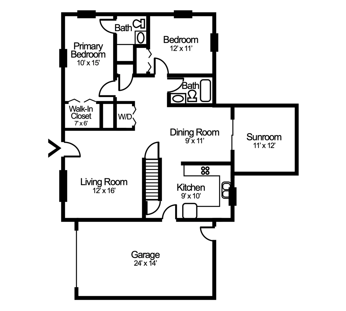 Garden Villa duplex floor plan