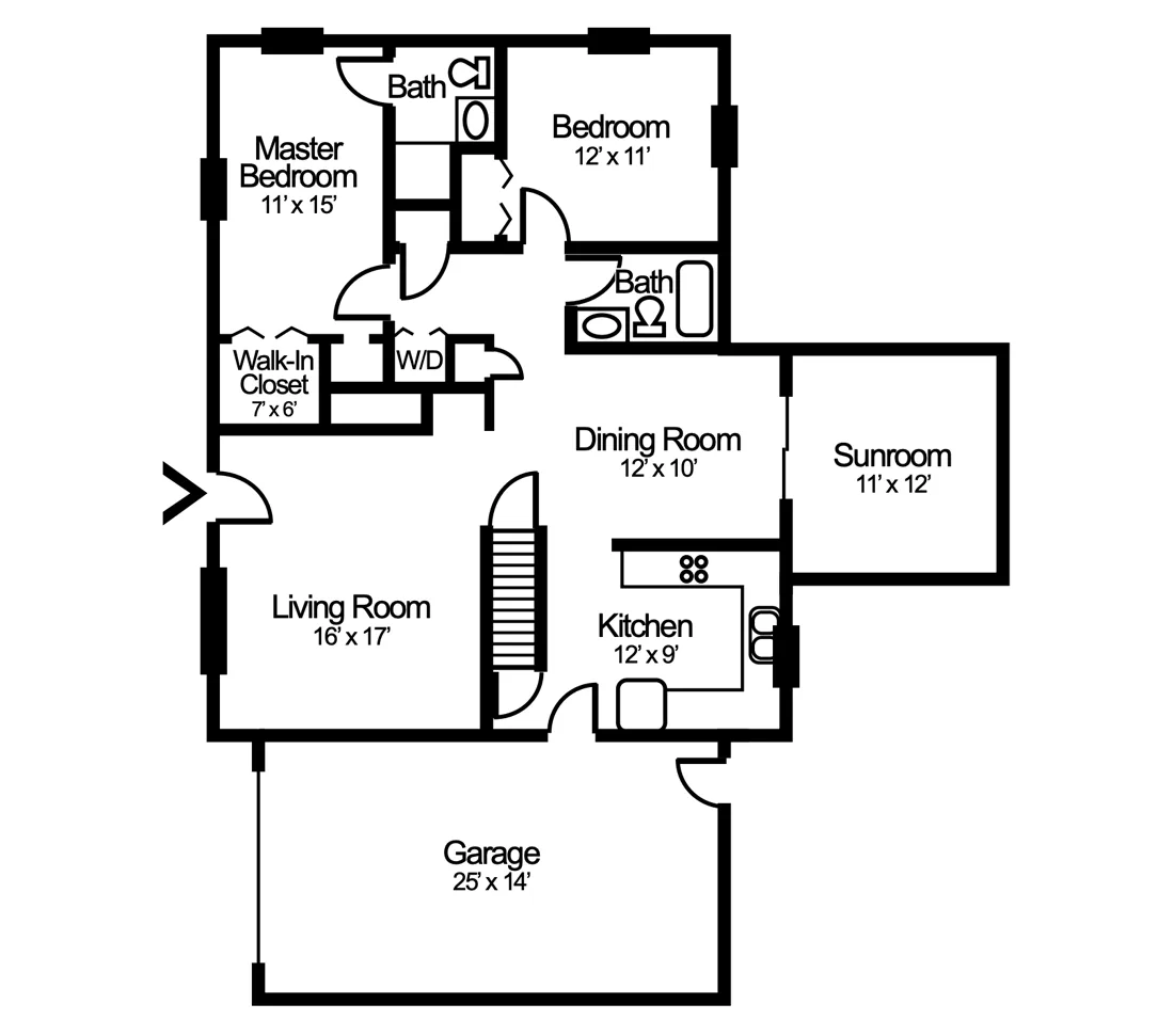 Garden Villa duplex floor plan